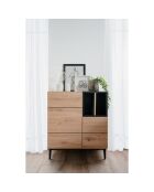 Buffet haut 2 portes 2 niches l80 cm - nola