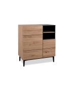 Buffet haut 2 portes 2 niches l80 cm - nola