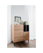 Buffet haut 2 portes 2 niches l80 cm - nola
