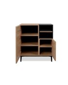 Buffet haut 2 portes 2 niches l80 cm - nola