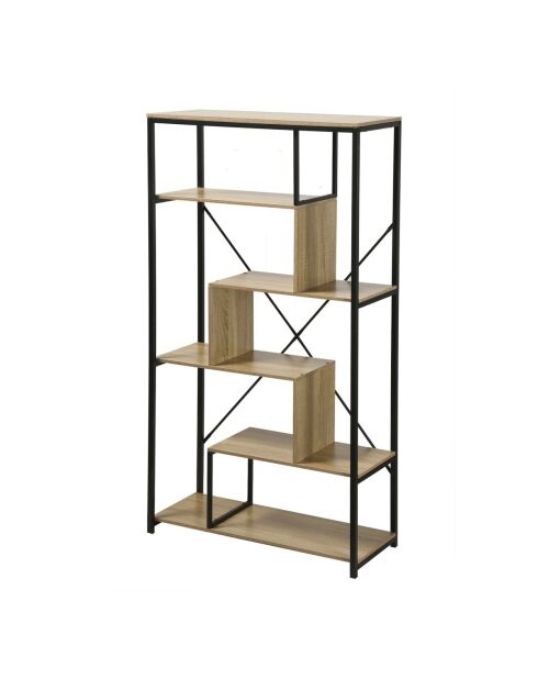 Bibliothèque avec étagères 6 niveaux h160 cm