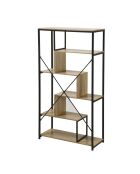 Bibliothèque avec étagères 6 niveaux h160 cm