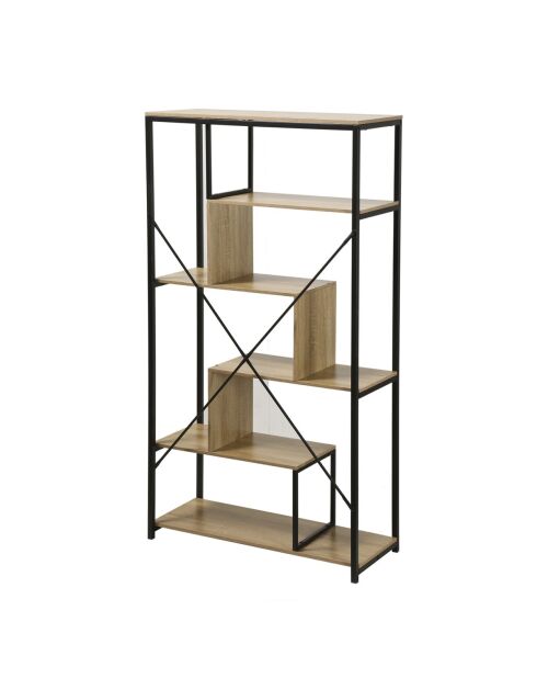 Bibliothèque avec étagères 6 niveaux h160 cm