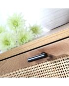 Chevet 2 tiroirs avec cannage rotin h51cm - jaya