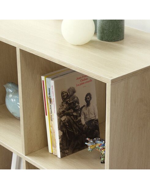 Etagère de rangement 9 cases avec pieds métal