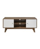 Meuble tv 2 portes et 2 niches l129 cm - albura
