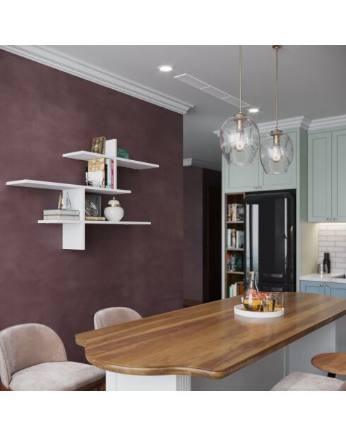 Etagère murale suspendue l123 cm - leo