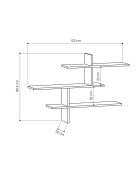 Etagère murale suspendue l123 cm - leo