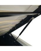 Lit coffre 140x190 cm en velours côtelé - romy
