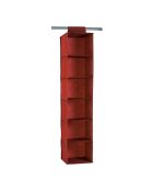Rack pour pull en tissu avec 6 cases coloris brique