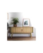 Meuble tv 2 portes coulissantes l120 cm - ernest