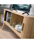 Meuble tv 2 portes coulissantes l120 cm - ernest