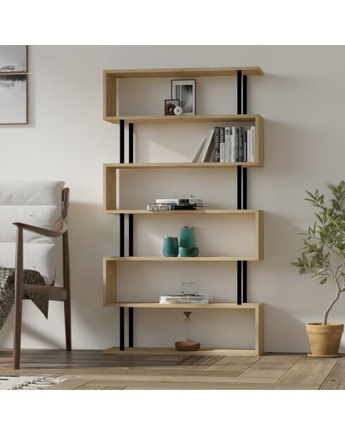 Etagère 7 tablettes décor chêne saphir l90 cm - hector