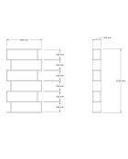Etagère 7 tablettes décor chêne saphir l90 cm - hector