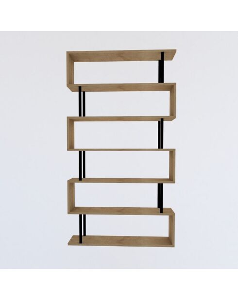 Etagère 7 tablettes décor chêne saphir l90 cm - hector
