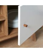 Meuble tv 2 portes et 2 niches l129 cm - albura
