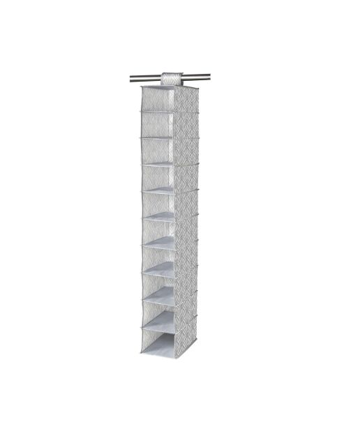 Rack 10 cases intissé motif éventails - h128 cm