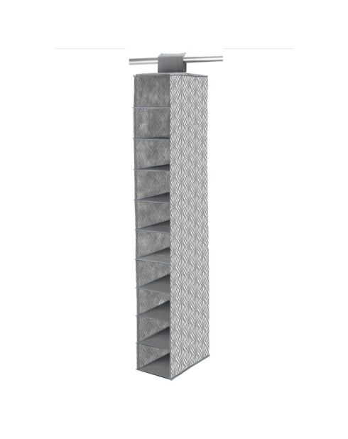 Rack 10 cases intissé motif éventails - h128 cm