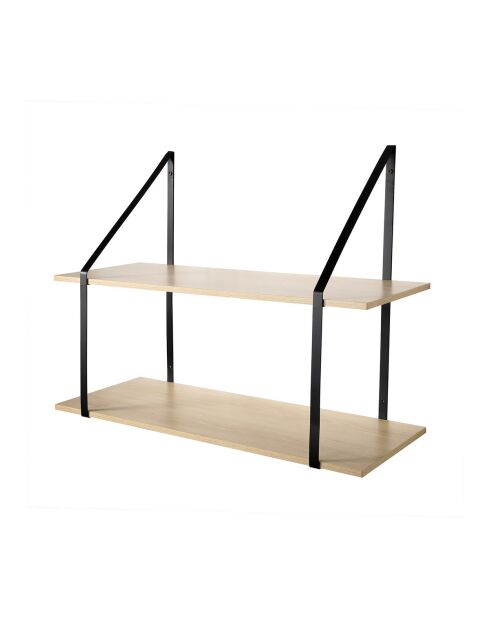 Etagère murale grande profondeur à 2 niveaux - l80 x p30cm