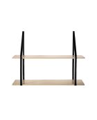 Etagère murale grande profondeur à 2 niveaux - l80 x p30cm