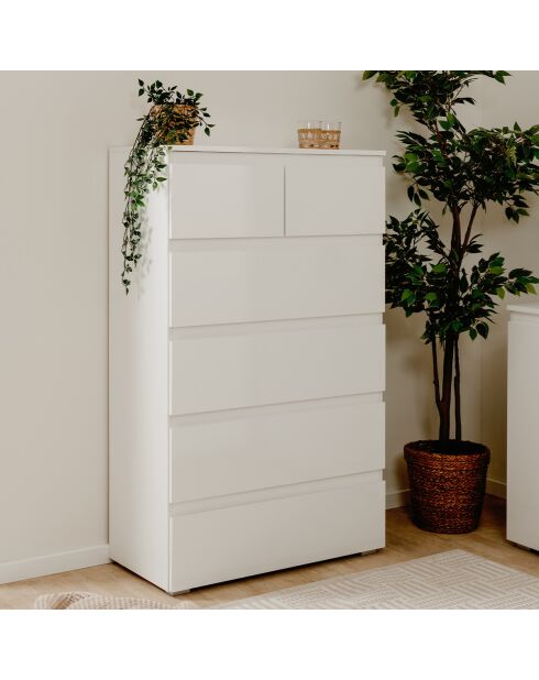 Chiffonnier 6 tiroirs l80 x h131cm - pretoria