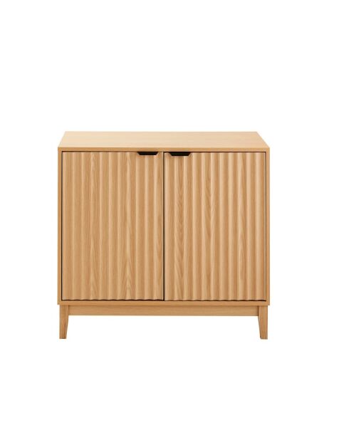 Buffet 2 portes avec façades effet vague l80 cm - bologne