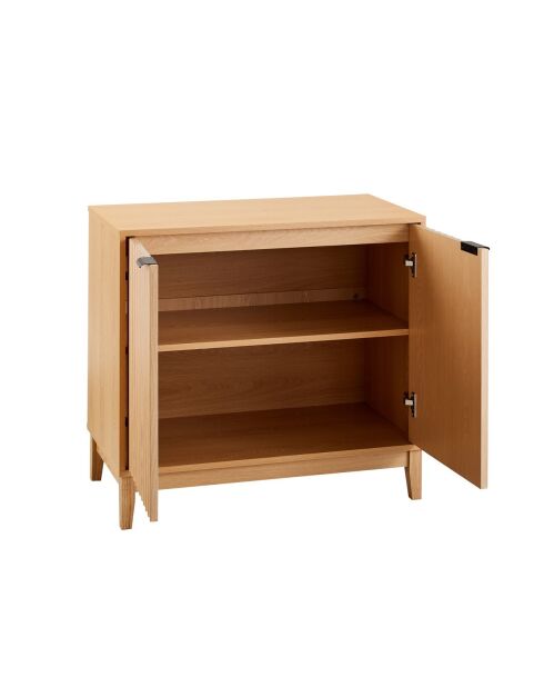 Buffet 2 portes avec façades effet vague l80 cm - bologne