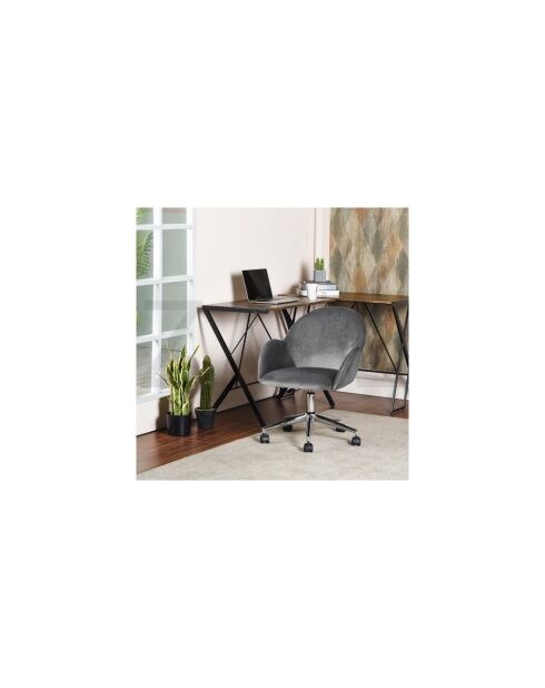 Chaise de bureau à roulettes avec accoudoirs - chiozza