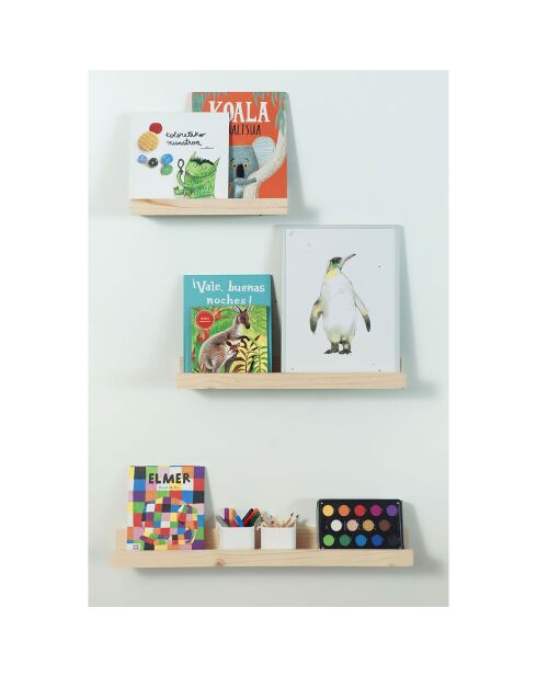 Etagère murale en pin massif - l60 x h7 cm