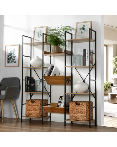 Etagère 11 niveaux style industriel - l125 x h150 cm