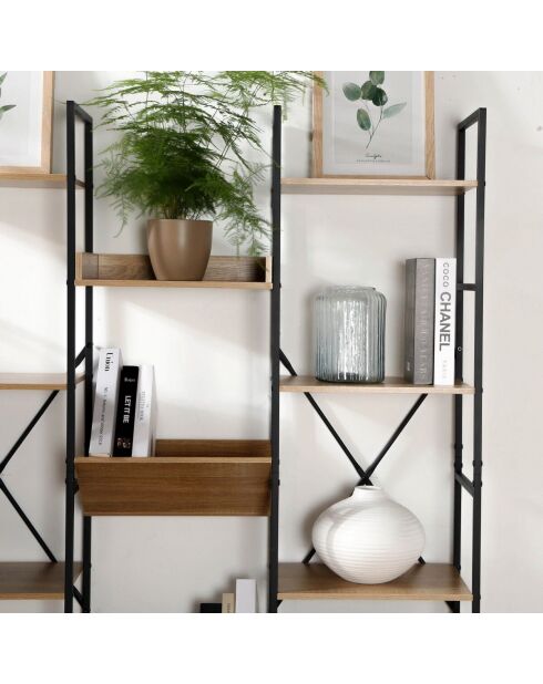 Etagère 11 niveaux style industriel - l125 x h150 cm