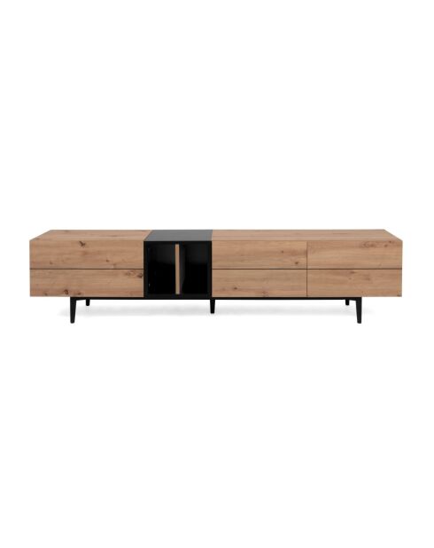Meuble tv 3 portes 2 niches l195 cm - nola