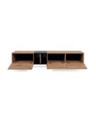 Meuble tv 3 portes 2 niches l195 cm - nola