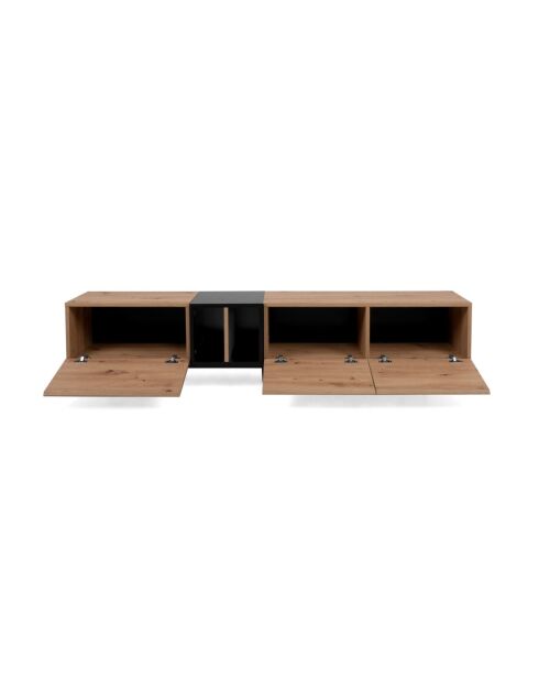 Meuble tv 3 portes 2 niches l195 cm - nola