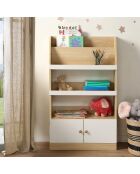 Etagère de rangement avec 2 portes pour enfant h106 cm - leon