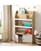 Etagère de rangement avec 2 portes pour enfant h106 cm - leon