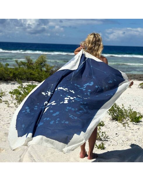 Pareo Gypso bleu - 180x130 cm
