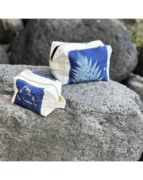 Trousse Cube Gypso bleue - 10x10x16 cm