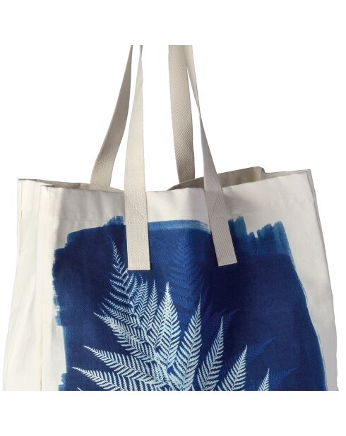Sac Cabas Fougere bleu - 18x38x46 cm