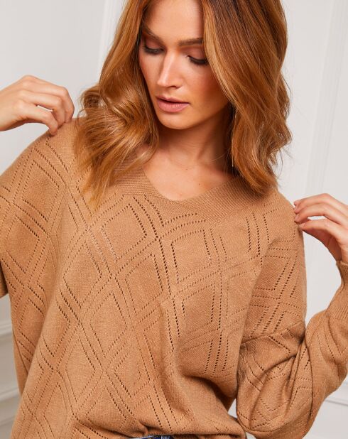 Pull en Cachemire mélangé Abigael camel