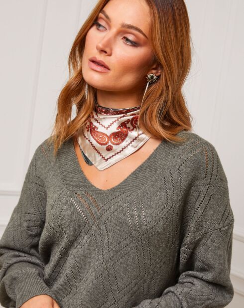 Pull en Cachemire mélangé Abigael kaki