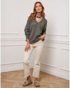 Pull en Cachemire mélangé Abigael kaki