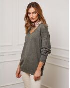 Pull en Cachemire mélangé Abigael kaki