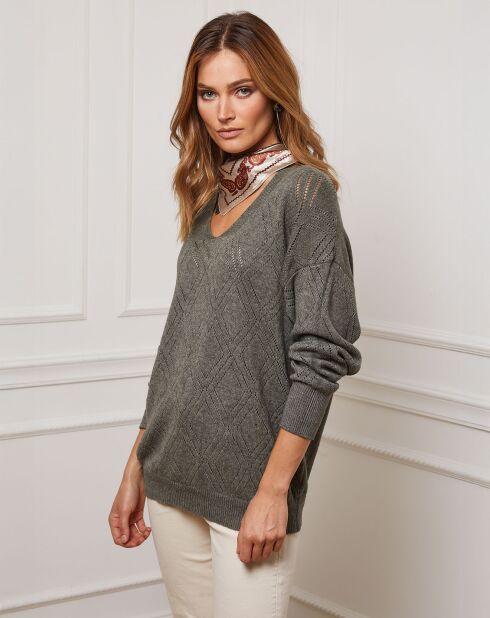 Pull en Cachemire mélangé Abigael kaki