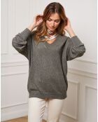 Pull en Cachemire mélangé Abigael kaki