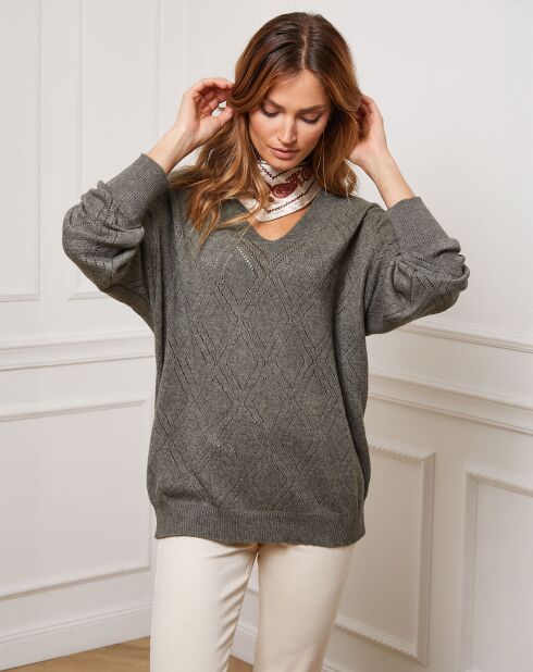 Pull en Cachemire mélangé Abigael kaki
