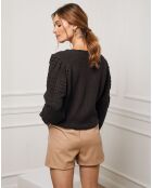 Pull en Cachemire mélangé Abigael noir