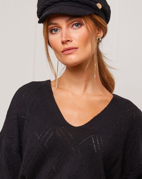 Pull en Cachemire mélangé Abigael noir