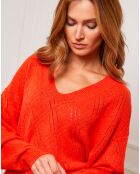 Pull en Cachemire mélangé Abigael orange