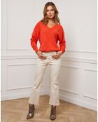 Pull en Cachemire mélangé Abigael orange